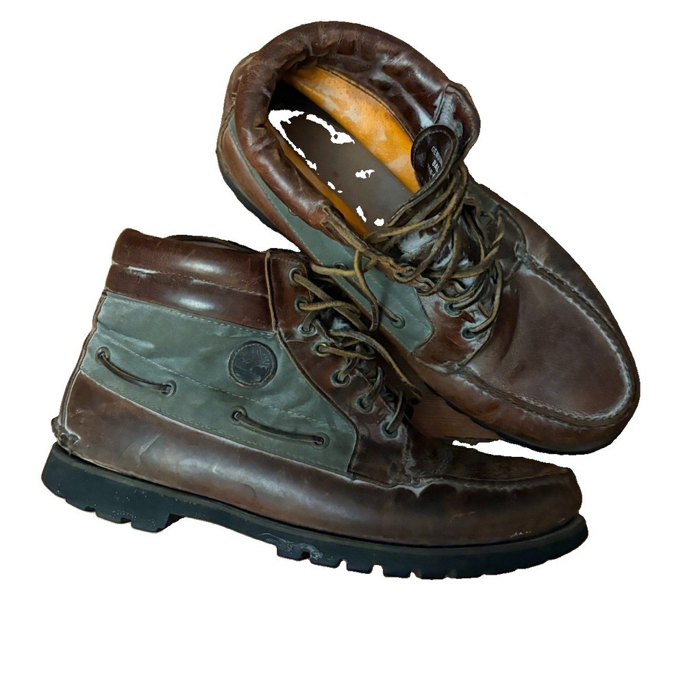 Timberland 7 Eye Chukka Gore Tex Leather Boots Mens 11 M Handmade Vintage Boots